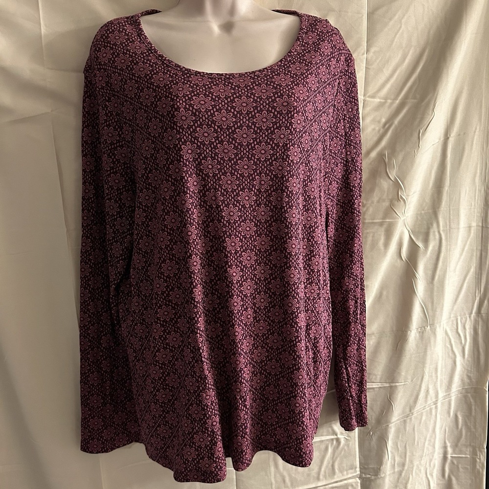 New 3X Time And True Floral Long Sleeve Top #1905*10